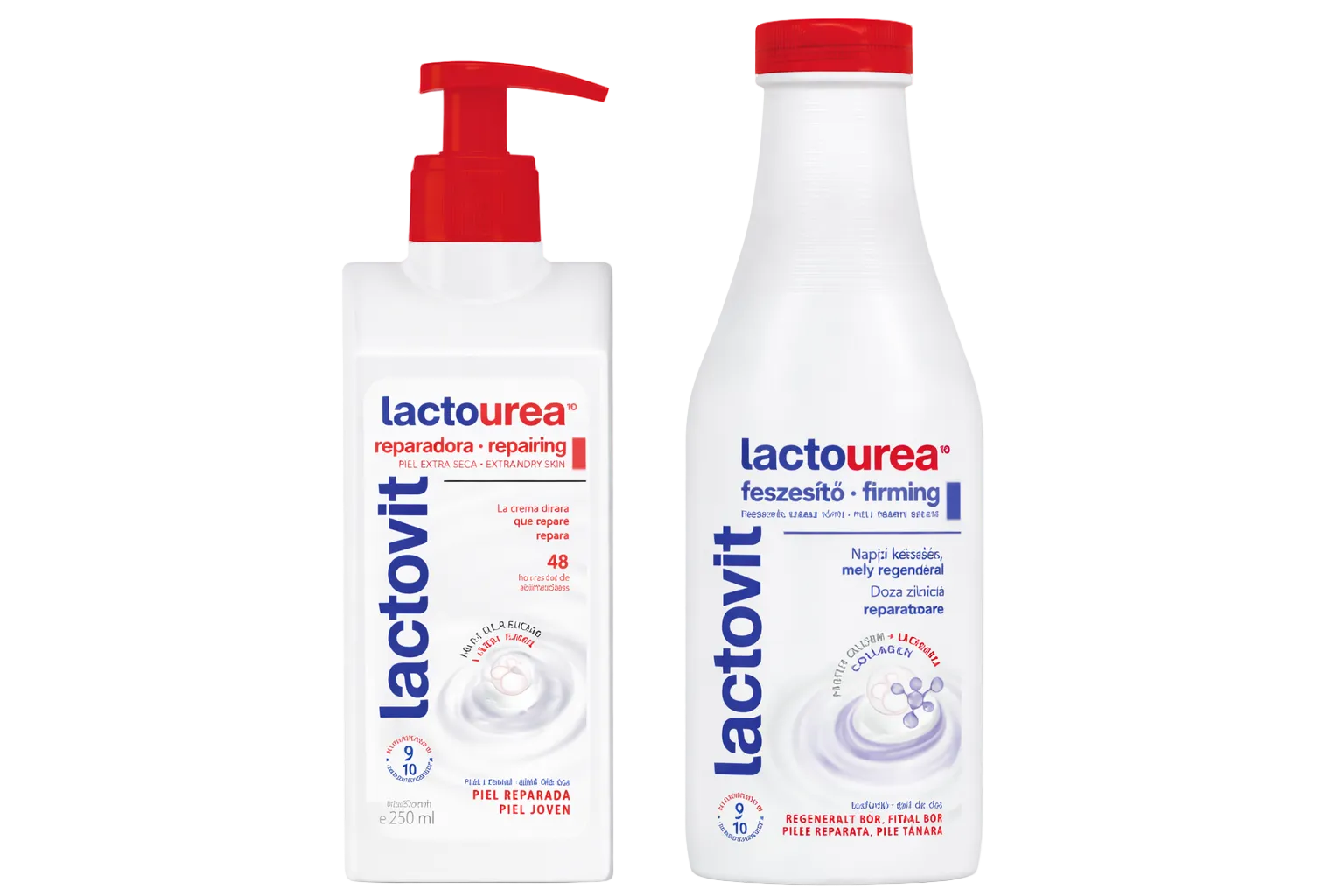 SPAIN: Lactovit Lactourea Complete Body Care Set | Shower Gel 600ml + Firming Lotion 400ml