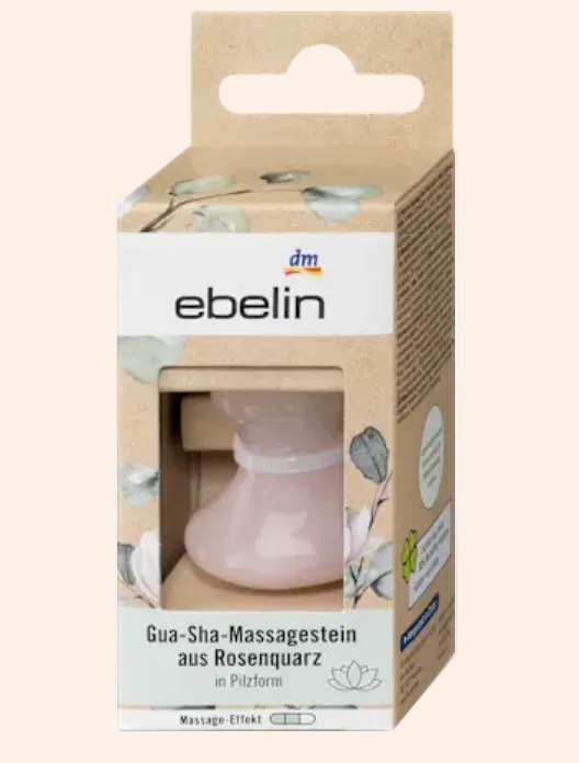 GERMANY: Ebelin Rose Quartz Gua Sha — Mushroom Shape